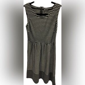 Daisy Fuentes Black and Gray Stripe Dress XS